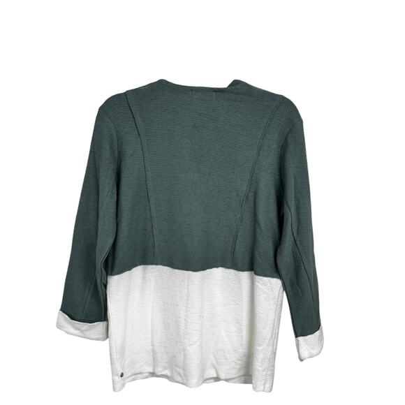 NWT Neon Buddha Green White Long Sleeve Button Down Cardigan Womens Small - Picture 3 of 7